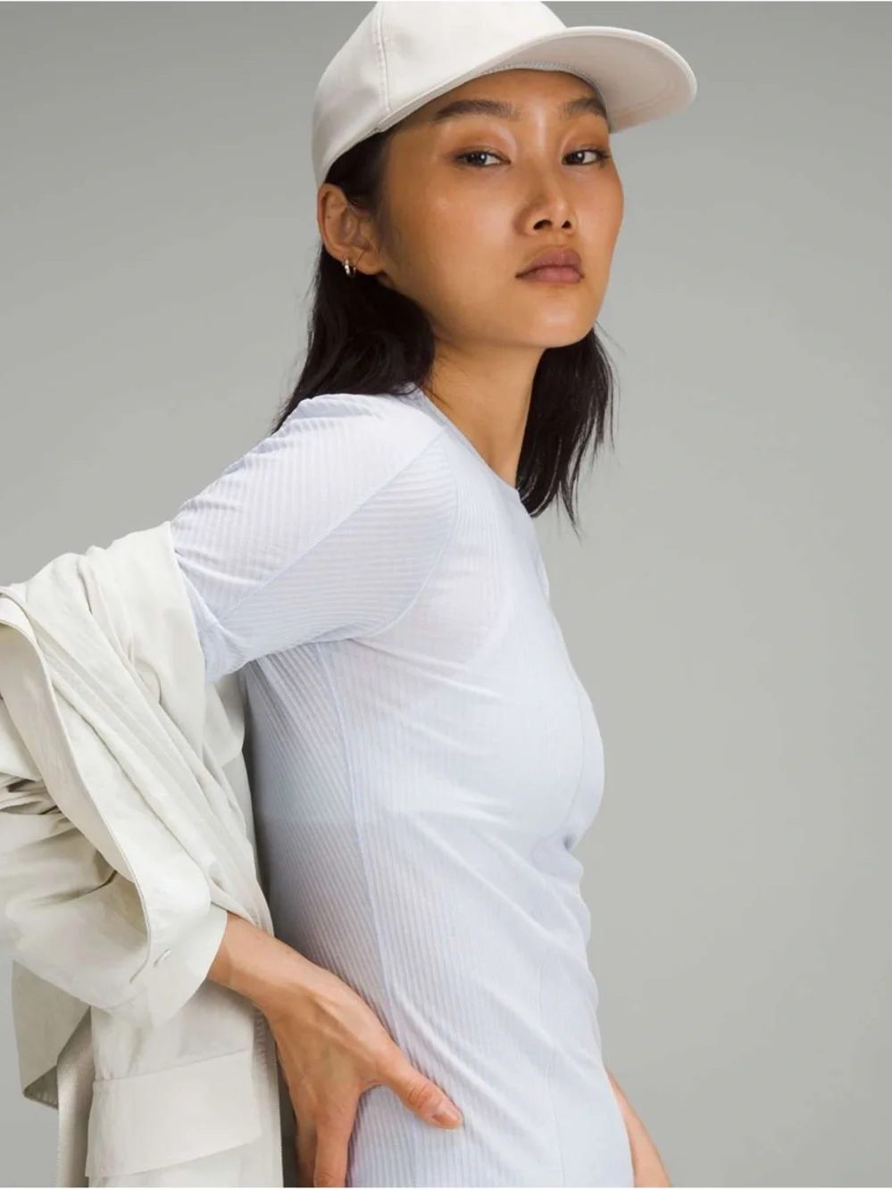 Lululemon Asymmetrical Ribbed Cotton T-Shirt /